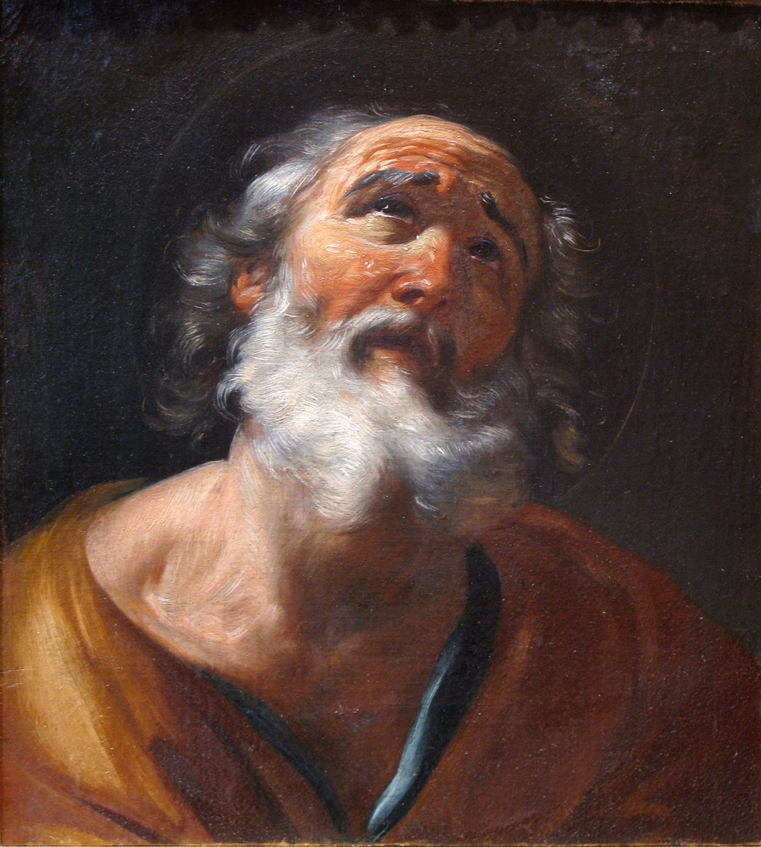 Tête d'étude ; Tête de saint Pierre (ancien titre)